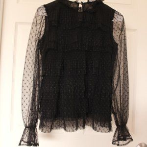 Long sleeve ruffle blouse